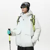 Chamarra de Plumas para Hombre Invierno Nueva Exterior Ocio Deportes Holgada con Capucha Moda Cálida 90 Relleno de Plumón de Pato Blanco Chamarra para Hombre