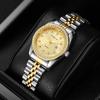 Reloj Dorado Pequeño Marca Casaro Registro de Madera Vintage Estilo Nuevo 2024 Reloj Moda de Nicho de Lujo Ligero para Mujer