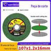 Fabricante Exportação Exportação 107 Metal Aço Inoxidável Disco de Corte 4 Polegadas 107X1.2X16 Ultrafino Dupla Tela Resina Roda de Moagem
