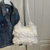 Bolso Tote de Diseño Nicho Verano Ocio Vacaciones Encaje de Hadas Malla Sobaco Un Hombro Bolso de Mano Gran Capacidad Bolso de Mujer