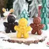 Velas Formato Homem de Gengibre de Natal, Lembranças Festivas, Fragrância de Alto Padrão, Cera com Óleo Essencial de Aromaterapia Feita à Mão