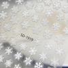 Adhesivo para uñas de copo de nieve de Navidad blanco rojo neto láser tridimensional relieve flor de hielo con adhesivo adhesivo para uñas al por mayor