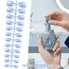 Unhas Postiças Curtas Redondas Estilo Gatinho Prata da Moda, 24 Peças, Tamanhos Variados, Embalagem com Tira Nude