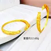 Nuevo brazalete de aleación de cobre con diseño de nicho con motivos de dragón y fénix, estilo abierto, estilo étnico, brazalete del zodiaco para mujer