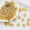 Varilla retorcida chapada en oro tejido diy pequeños accesorios monedas de cobre bolsas de la suerte lingotes de oro pulseras que conservan el color collares colgantes accesorios diy