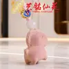 Colgante de Cadena para Teléfono Caballo Rosa de Madera de Sangre Yiming Xianyuan Creativo Madera Maciza Caballo del Zodiaco Llavero de Pareja Adorno