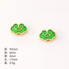 Pendente de Contas Espaçadoras em Liga de Metal com Gotejamento Colorido Estilo Chinês Nuvem para Pulseira Colar Acessórios de Joias Acessórios DIY