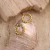 Pendientes Hidráulicos de Acero Inoxidable Martillado Geométrico Irregular Estilo Minimalista Pendientes de Botón Accesorios de Joyería Transfronterizos Amazon
