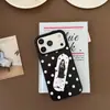 Ins Coreana Lunares Femenina Banda Adhesiva Alta Adecuada para Manzana 17Promax Funda de Teléfono Móvil Iphone16 Soporte 15/14