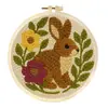 Kit de Materiales de Bordado con Aguja Perforada de Lana DIY Transfronterizo, Regalo de Bordado con Aguja Perforada Estilo Serie Floral de Dibujos Animados Hecho a Mano