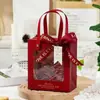 Bolsa de regalo de mano para acompañar regalos de cumpleaños, caja de regalo de Navidad transparente, embalaje de regalo, caja de dulces, caja de compromiso de boda
