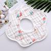 Babero de Gasa de Algodón Puro de Ocho Capas para Comer Bebés, Servilleta de Saliva Anti-Manchas, Servilleta de Saliva para Bebés con Estampado Personalizable