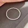 Manta Rose Pearl Pulsera de Bola de Arcilla con Diamantes Completos Pulsera de Perlas y Circonitas Apiladas de Alto Nivel Pulsera para Mujeres