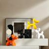 Adornos Nórdicos Creativos de Perro Soplando Modernos Simples Decoraciones para Entrada de Sala de Estar para el Hogar Artesanías de Resina