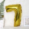Globo de Película de Aluminio Pequeño de 16 Pulgadas 35 cm Globo con Número Árabe 0-9 Decoración de Fiesta Globo de Papel de Aluminio Dorado y Plateado