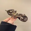 2025 Novo Grampo de Cabelo de Gato com Estampa de Leopardo de Alta Qualidade para Mulheres na Parte de Trás da Cabeça Grande Prendedor Torcido para Cabelo Grampo de Linha Única