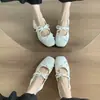 Sandalias Retro de Tacón Grueso y Punta Cerrada Estilo Francés, Zapatos de Hada, Nuevas Sandalias de Hada con Lazo, Poco Profundas para Primavera/Verano 2026