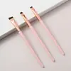 Pincel para delineador de ojos en ángulo cepillo para línea de agua cepillo de detalles pincel para maquillaje de ojos juego de 3 pincel ultra fino para cejas pincel con cola oblicua tipo hoz