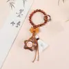 Colgante Estrella Curativa Linda de Madera Arcoíris Borla Tejida a Mano Llavero de Tuya Colgante Decoración para Bolso