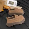Zapatos Retro de Celebriedad de Internet de Nicho Bircan para Mujer 2025 Primavera Nuevos Mocasines Casuales de Suela Gruesa Combinables para Todo Aumento de Altura Zapatos de Una Sola Capa