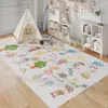 Tapete de Engatinhar Infantil Desenho Animado Fofo, Tapete para Sala de Estar, Quarto, Cabeceira da Cama, Tapete de Chão Antiderrapante e Resistente a Manchas, Tapete Completo de Grande Área
