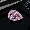 Gota de Agua Rosa Flor de Hielo Cortada Circonita 6.5 Forma de Pera Brillante 3Ex Diamante de Alto Carbono Imitación de Diamante Circonita Gema Cz Sintética