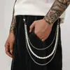 Correntes de calça de pérola artificial para comércio exterior em estoque, acessórios de corrente para jeans da moda de alta qualidade para homens e mulheres, correntes de cintura hip-hop para dançarinos de rua, atacado