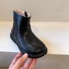 Botas Retro Brogue Otoño e Invierno para Niños Botines Cortos para Niñas Botas para Niñas con Forro de Felpa Botas Simples para Niños Suela Suave Invierno
