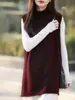 Chaleco Tejido de Punto Minimalista de Media Altura y Longitud Media para Mujer, Nuevo 2026 de Corte Holgado, Chaleco Versátil para Superponer, Cardigan de Suéter Tendencia