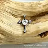 Aretes de Aleación de Titanio Astmf-136 Serie Negro Brillante Rosca Interna de Titanio G23 Cabeza de Piercing de Zirconia
