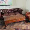 Sofá Retro para Sala de Puros, Mesa y Sillas de Cafetería Estilo Americano, Combinación de Asiento Individual de Tigre para Bar de Whisky, Estilo Americano