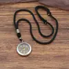 Colgante de Llavero Collar con Moneda Antigua de Bronce Kaiyuan Tongbao del Dios de la Riqueza de Cinco Vías Zhao Gongming, un regalo para hombres y mujeres en su año zodiacal