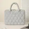 Bolsa Grande para Computadora Runhui Beige con Etiqueta en Blanco Adecuada para Apple Bolsa para Laptop Delgado 14-15.6 pulgadas