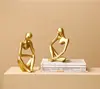 Silêncio é a varanda dourada armário de vinho expositor mal não fale as palavras de alguém ornamentos de luxo leve escultura escritório sala de estar obra de arte
