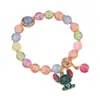 Pulsera de Niños de Dibujos Animados Femenina Princesa Cuentas de Vidrio Linda Niña Pulsera de Bebé Joyería para Estudiantes Pulsera Joyería