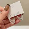 Brincos de Argola com Textura Oca de Design de Nicho Leve Luxo Sensação de Alta Qualidade Brincos de Argola Versátil para o Temperamento Acessórios de Brinco Ear Cuff Feminino
