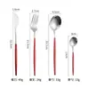 Estilo europeo estilo ins cubertería de acero inoxidable cuchillo y tenedor cuchara espejo portugués cuchillo y tenedor de filete occidentales juego de cubertería Jieyang
