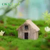 Musgo micro paisagem joias resina casa de madeira montagem DIY pequenos ornamentos