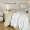 Juego de Ropa de Cama de Seda Helada de Verano de Lujo para Uso en el Hogar, Funda de Edredón de Dormitorio de Gama Alta, Juego de Sábana Plana y Sábana Ajustable