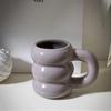 Caneca de cerâmica gordinha, caneca de água criativa nórdica, caneca de café de grande capacidade, caneca de casal com nicho e alta cor e valor
