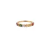 ¡Gemas de Colores! Anillo Abierto Flor Ardiente con Zirconita Incrustada Rama de Flor Colorida Lujo Ligero Anillo de Dedo de Alta Calidad Joyería Única para la Mano para Mujeres