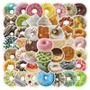 Paquete de Pegatinas Estilo Ins Serie de Donas Decorativas para Funda de Teléfono Móvil Taza de Agua Lindas Personalizadas Dibujos Animados Pegatinas Creativas para Cuaderno