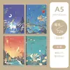 Cuaderno Cuadrado Partner B5 con Cubierta de Alta Calidad, Estilo Estético Xiaohongshu, Cuaderno Grueso Fresco A5 para Estudiantes y Oficina al por Mayor