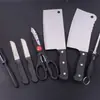 Juego de 8 Piezas de Acero Super High Carbono para Cuchillos con Bloque, Juego de Cuchillos de Chef Ultra Filosos Profesionales con Tijeras