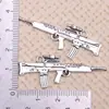 Colgante Vintage de Oro y Plata con Forma de Arma Pistola Rifle Granada Bala Colgante Accesorios para Joyería Hecha a Mano DIY Colgante