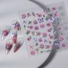 Fev Novo Fornecimento Transfronteiriço Alívio Adesivos de Unhas Tridimensional Comércio Exterior Venda Quente Flor Adesivos de Unhas Usar Acessórios de Unhas