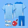Uniformes de Tenis de Mesa Personalizados Directo de Fábrica Impresión Digital Todo en Uno Adultos Niños Competición Entrenamiento Jerseys Transpirables de Secado Rápido