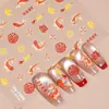 Pegatinas para Uñas con Dibujos Animados Redanco5D en Relieve con Peces y Caquis Cada Año, Pegatinas Estéreo para Uñas He1596