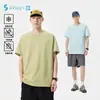 Estilo Casual ao Ar Livre Americano Tendência Gola Redonda Manga Curta Camiseta Verão Novo Estilo Simples Cor Sólida Versátil Moda Top