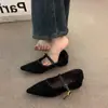 Zapatos de tacón alto de punta con estampado de leopardo para mujer, nuevo estilo 2026 con tacón de cuña para combinar con faldas, zapatos de noche, zapatos Mary Jane para el trabajo para mujer